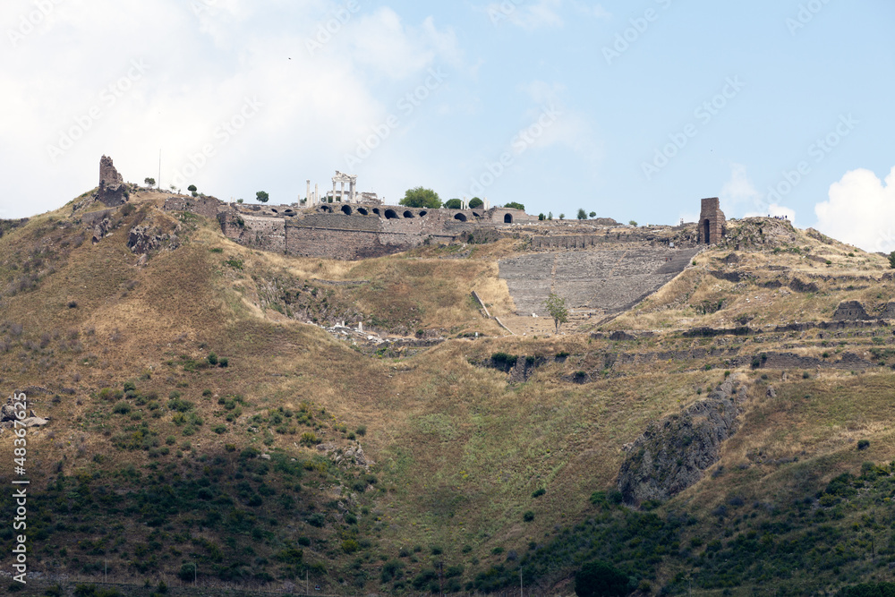 Ruins in ancient city of Pergamon, Turkey