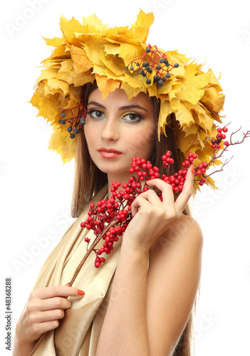 beautiful young woman with ...