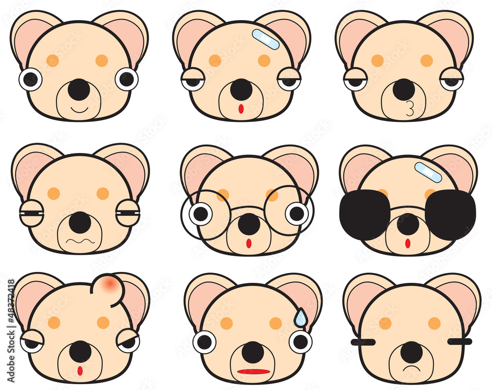 Cute bear faces Cute bear faces