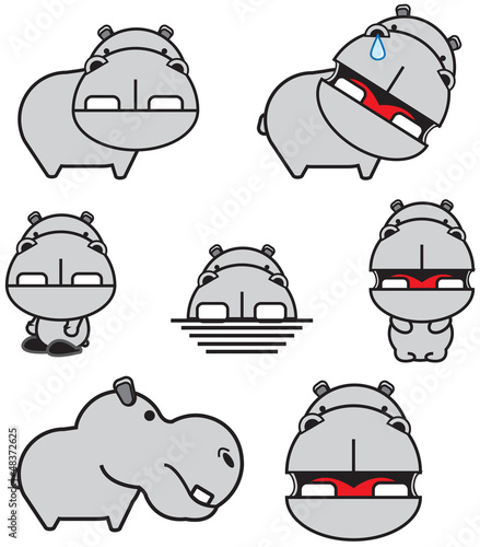 Cute hippo collection