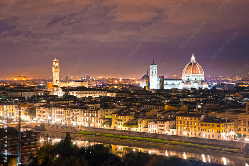 Florence at night, Italy.