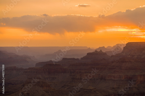 Sunset at Grand Canyon seen from Desert view point  South rim