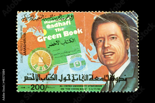 Libya Gaddafi Stamp photo
