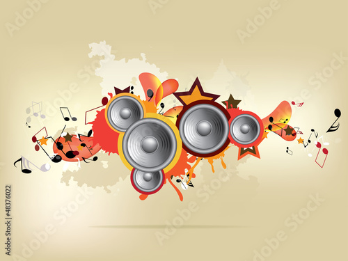 Abstract colored musical background