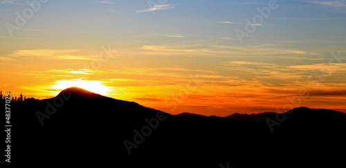 Beautiful sunset in Smrekovica  Slovakia