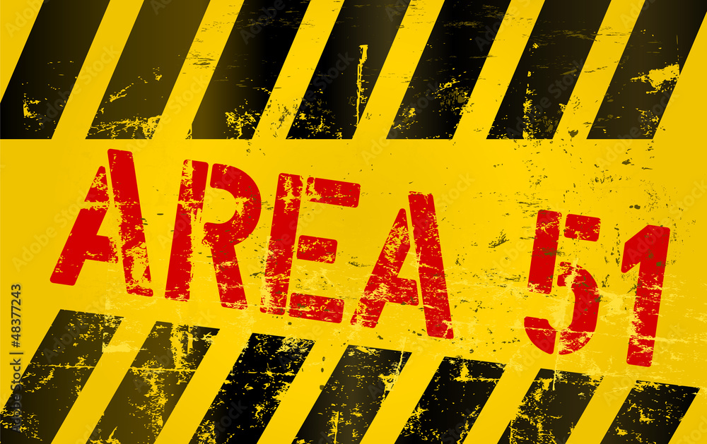 warning sign " area 51 " Stock Vector | Adobe Stock
