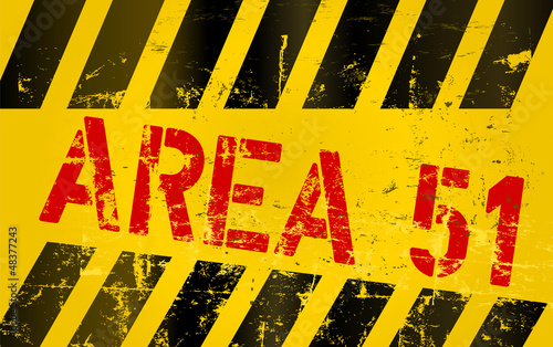 warning sign " area 51 "