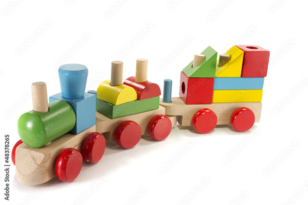 toy train made from wood