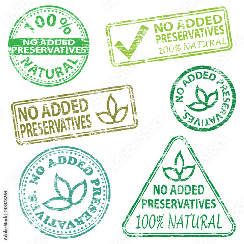 No Added Preservatives Stamps
