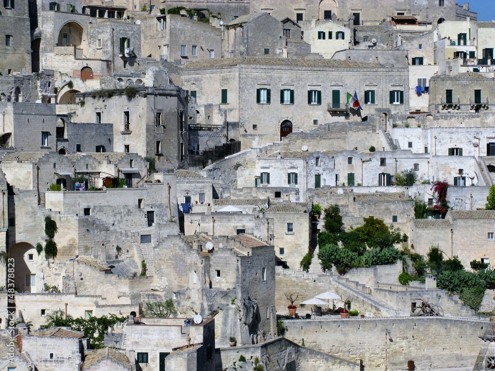Houses and churches in the historic Sassi of Matera
