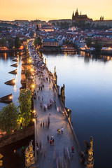 Acrylglasbilder Karlsbrücke Moldau mit Karlsbrücke in Prag  © lightpoet