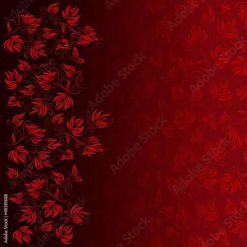 Floral card template, Vector