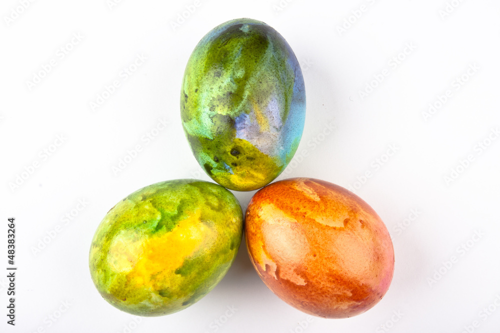 Three Eggs In Pastel Colors Three Eggs In Pastel Colors
