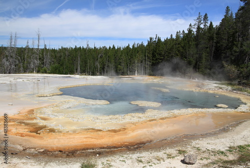 Yellowstone Lake & thermal pools