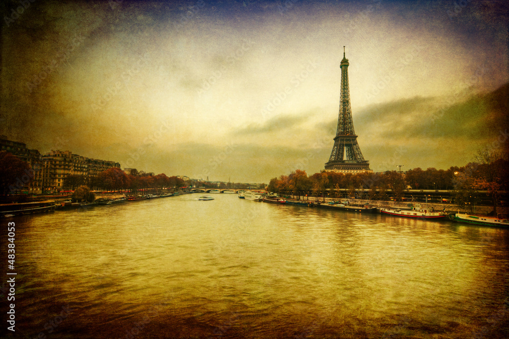 Fototapeta premium antik texturiertes Bild von Paris