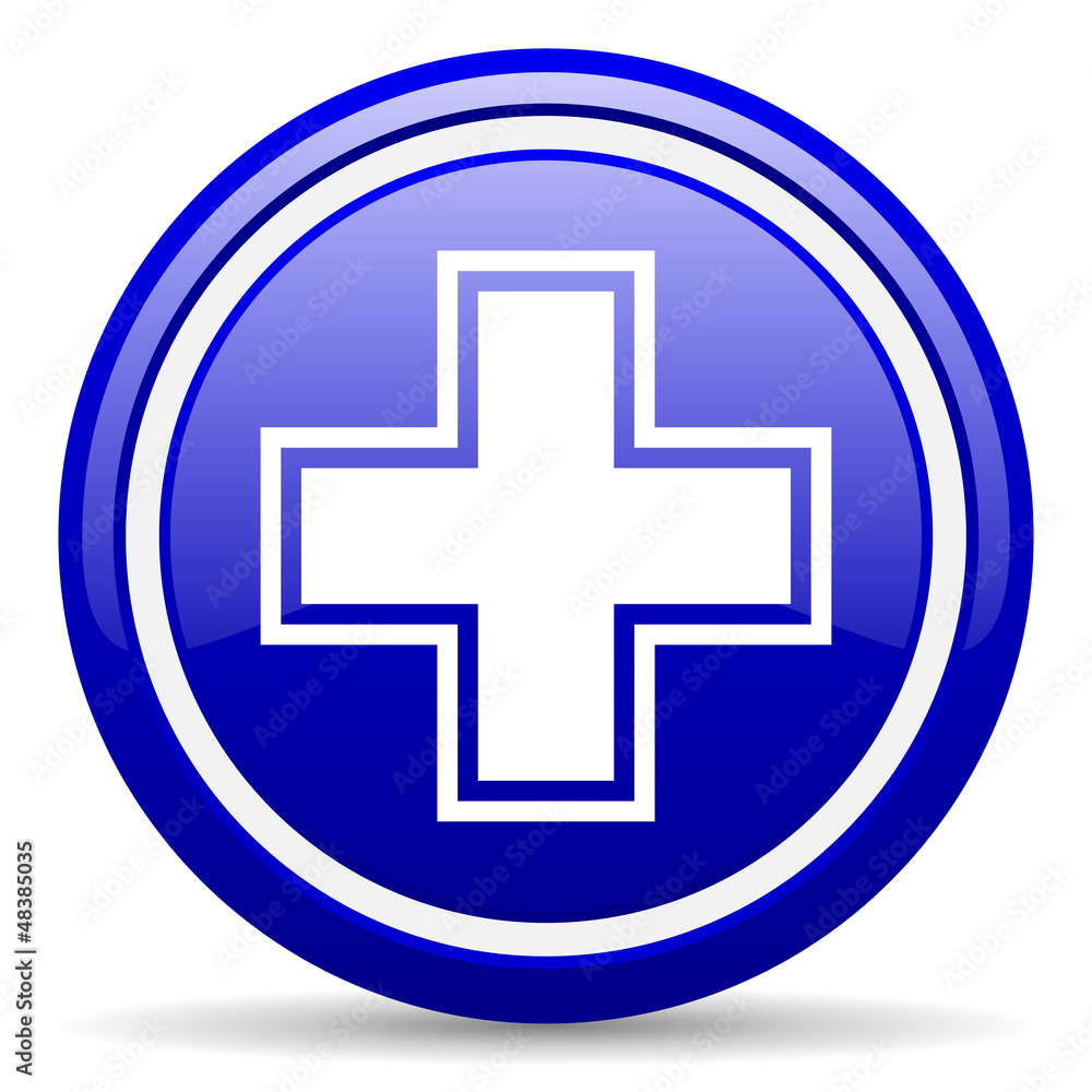 pharmacy blue glossy icon on white background pharmacy blue glossy icon on white background