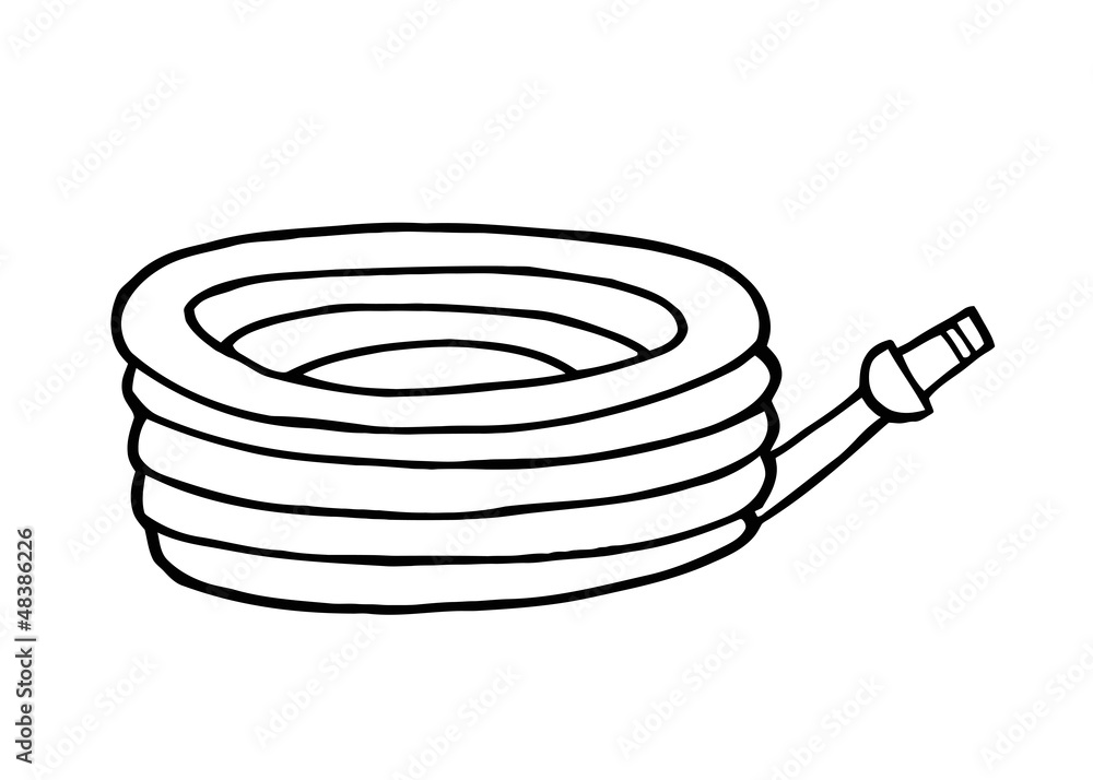 Outlined Gardening Tool-Hose Outlined Gardening Tool-Hose