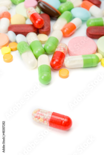 pills isolated on white background