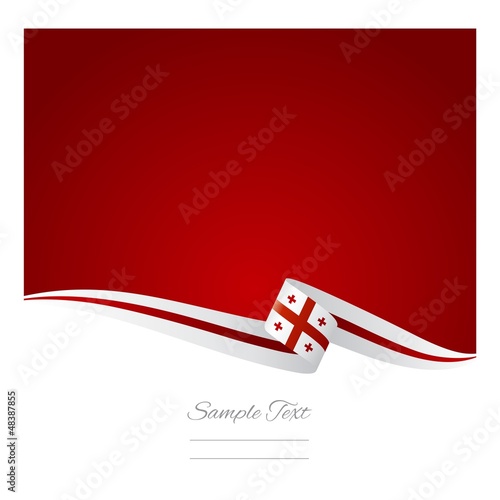 Abstract color background Georgian flag vector