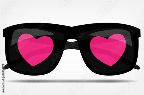 Sunglasses with a heart vector illustration