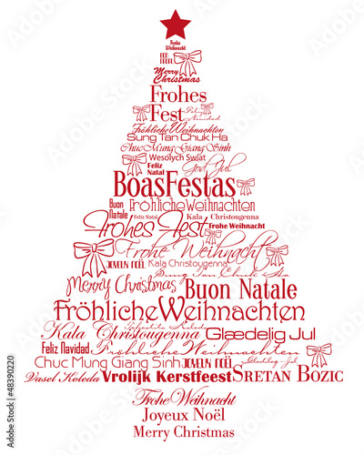Typo Weihnachtsbaum international
