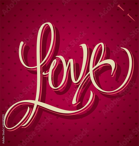 LOVE hand lettering (vector)