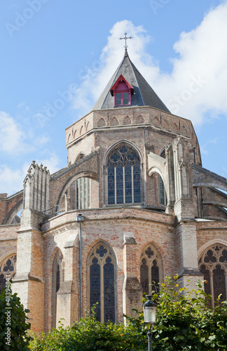 Ancient Gothic architecture in Bruges  Belgium