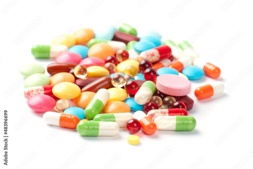 pills isolated on white background pills isolated on white background
