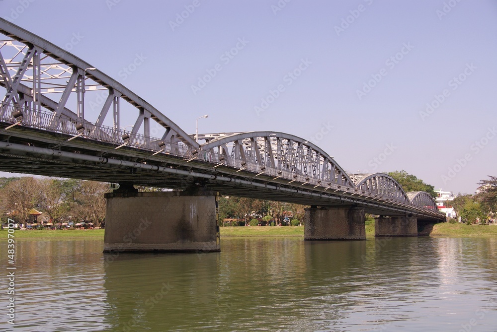 Truong Tien bridge over the perfume river in Hue