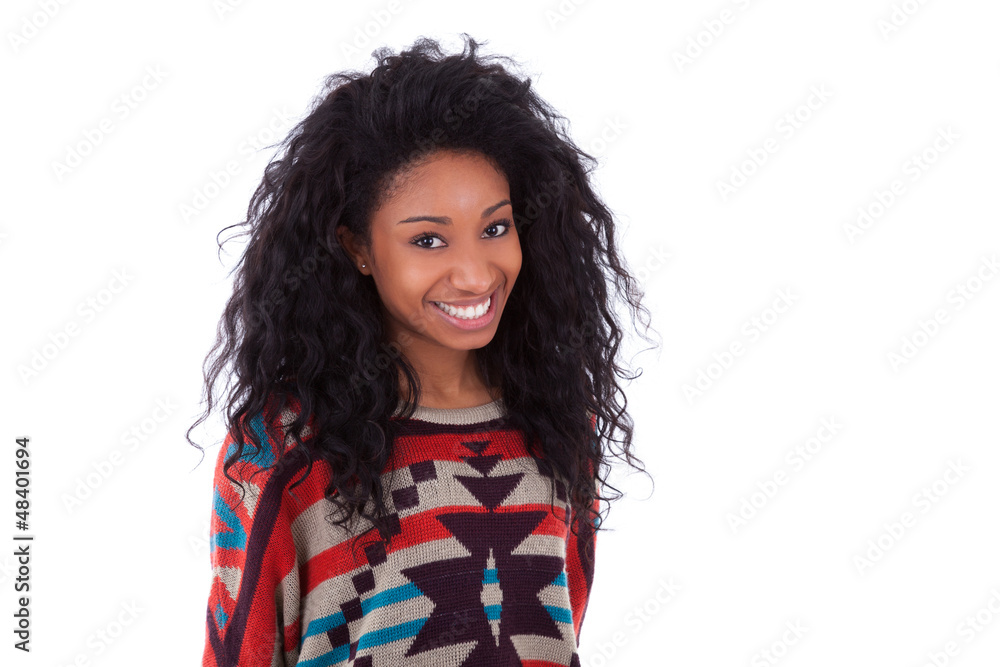 Young African American teenage girl Young African American teenage girl