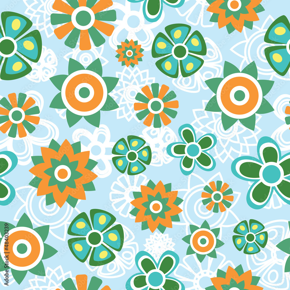 Seamless flower pattern background