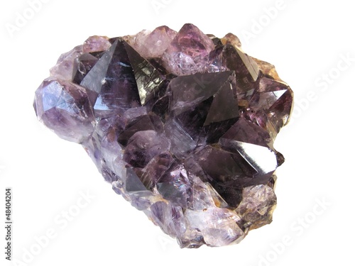 Amethyst violet  druse isolated