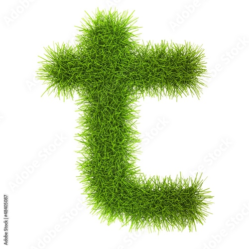 Grass style Latin Alphabet Letters and Numbers