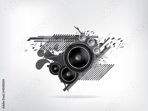 Abstract music retro grunge background