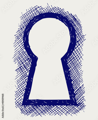 Keyhole. Doodle style