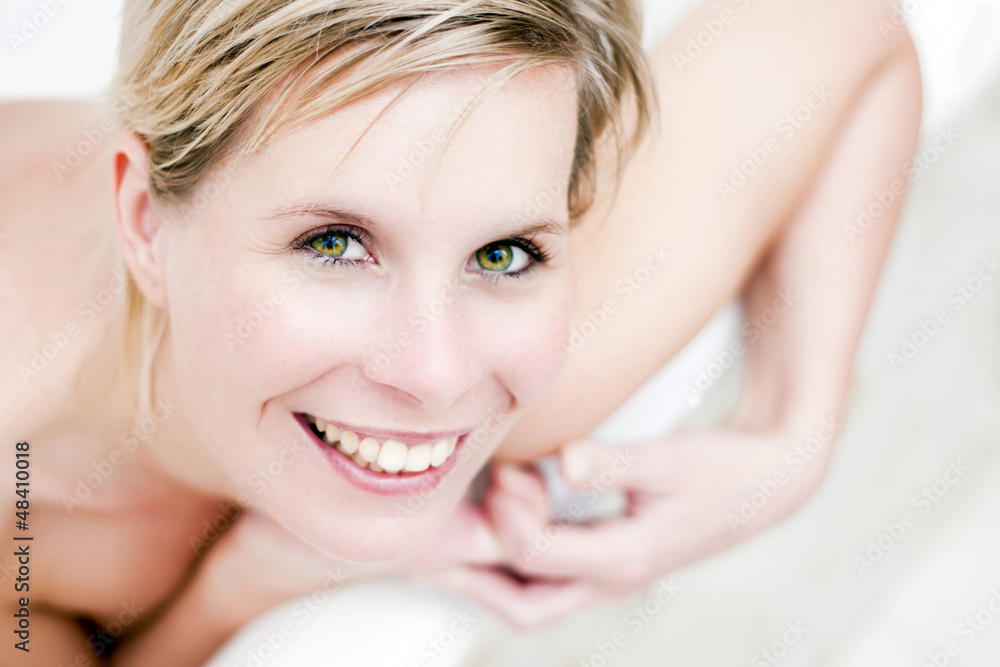 Attractive portrait of cheerful smiling girl. Attractive portrait of cheerful smiling girl.
