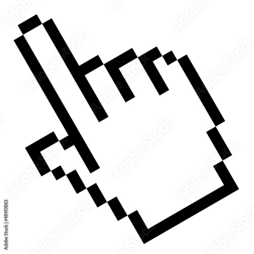 Pixelgrafik Hand - Zeigefinger