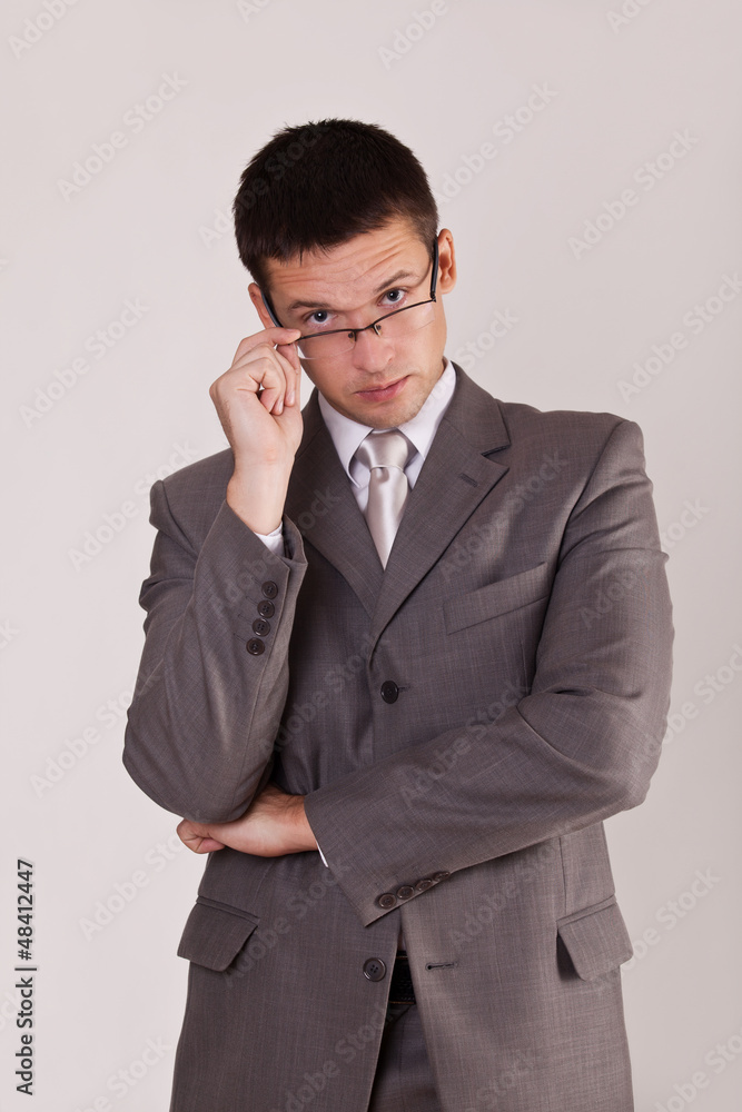 confident men looking out for glasses confident men looking out for glasses