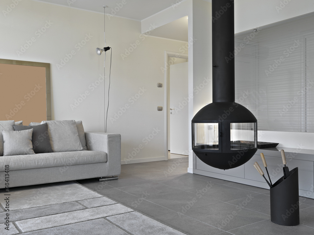 custom made wallpaper toronto digitalangolo di moderno soggiorno con camino in ferro