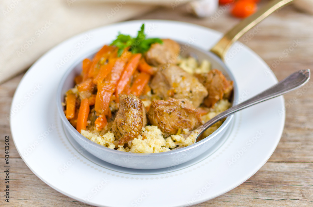 Fine Bulgur And Pork Stew