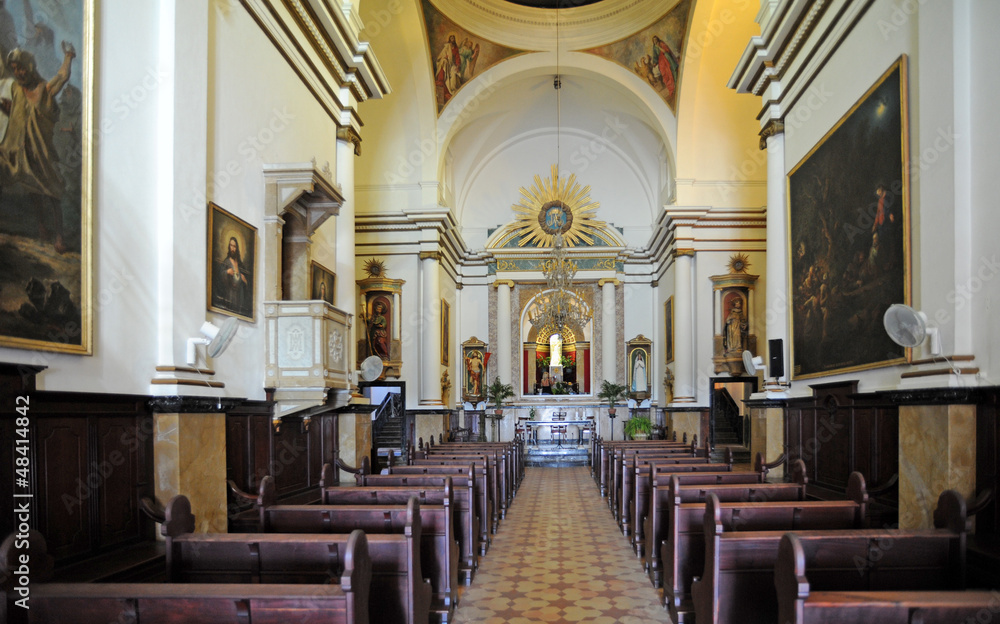 Nef de l'église du sanctuaire Sant Salvador à Artà à Majorque