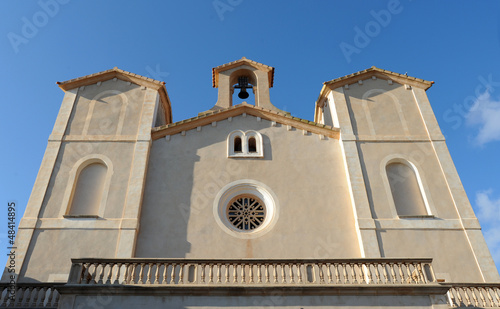 Façade de l'église du sanctuaire Sant Salvador à Artà à Majorque