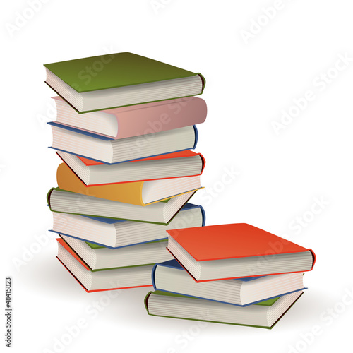 Vector Illustration of Stacked Books
