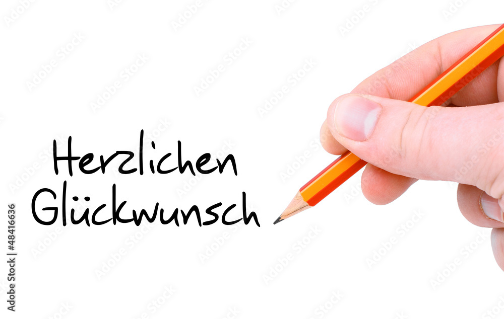 Herzlichen Glückwunsch / Handschrift Herzlichen Glückwunsch / Handschrift