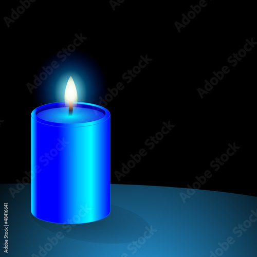 blaue Kerze