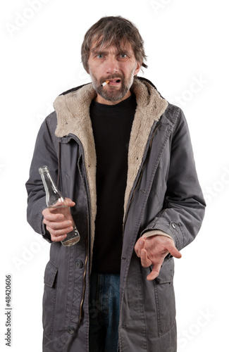 adult man holding bottle
