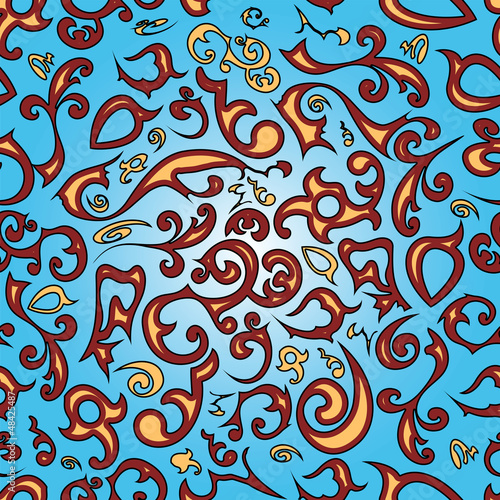 Seamless ornamental wallpaper