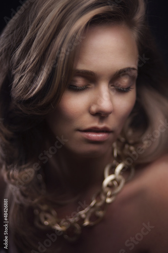 woman with curly hair