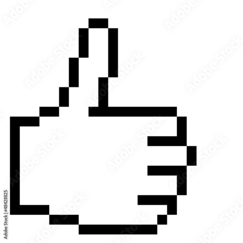 Pixelgrafik Hand - Daumen hoch !