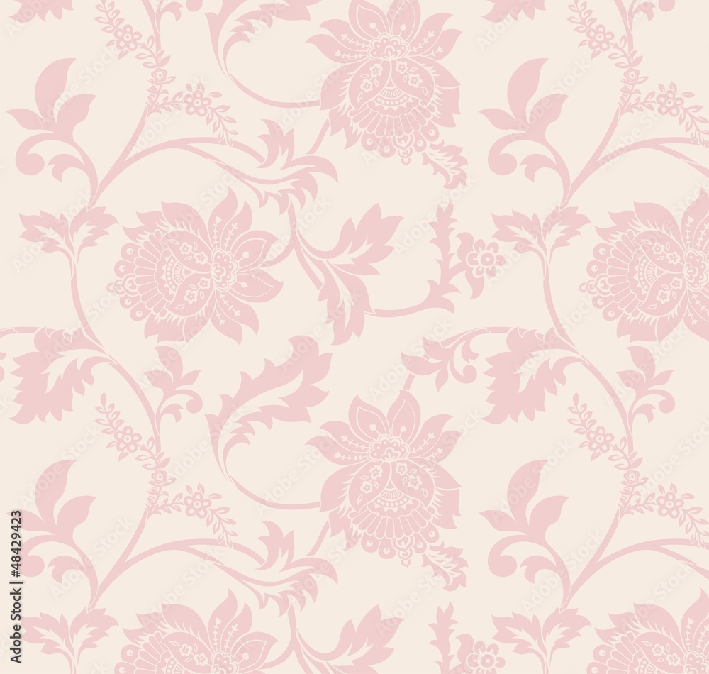 Fototapeta premium wedding template design, paisley floral pattern , India